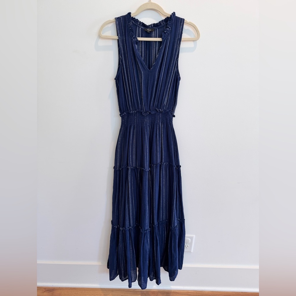 Rails Loulou Linen-Blend Maxi Dress in Blue, Size Small - Picture 6 of 12